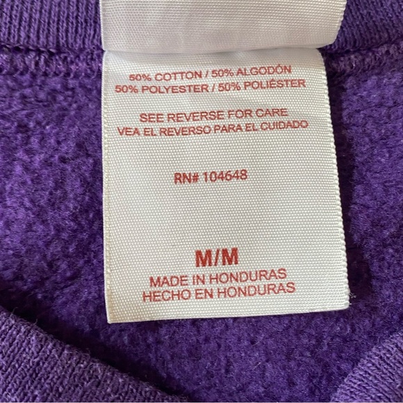 Red Oak Purple LSU Tigers Crewneck Sweatshirt Men’s Size Large - Picture 6 of 6